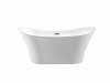 BESCO Wanna wolnostojąca Amber 170x80 + maskownica syfonu z przelewem czarna #WAS-170-ABC